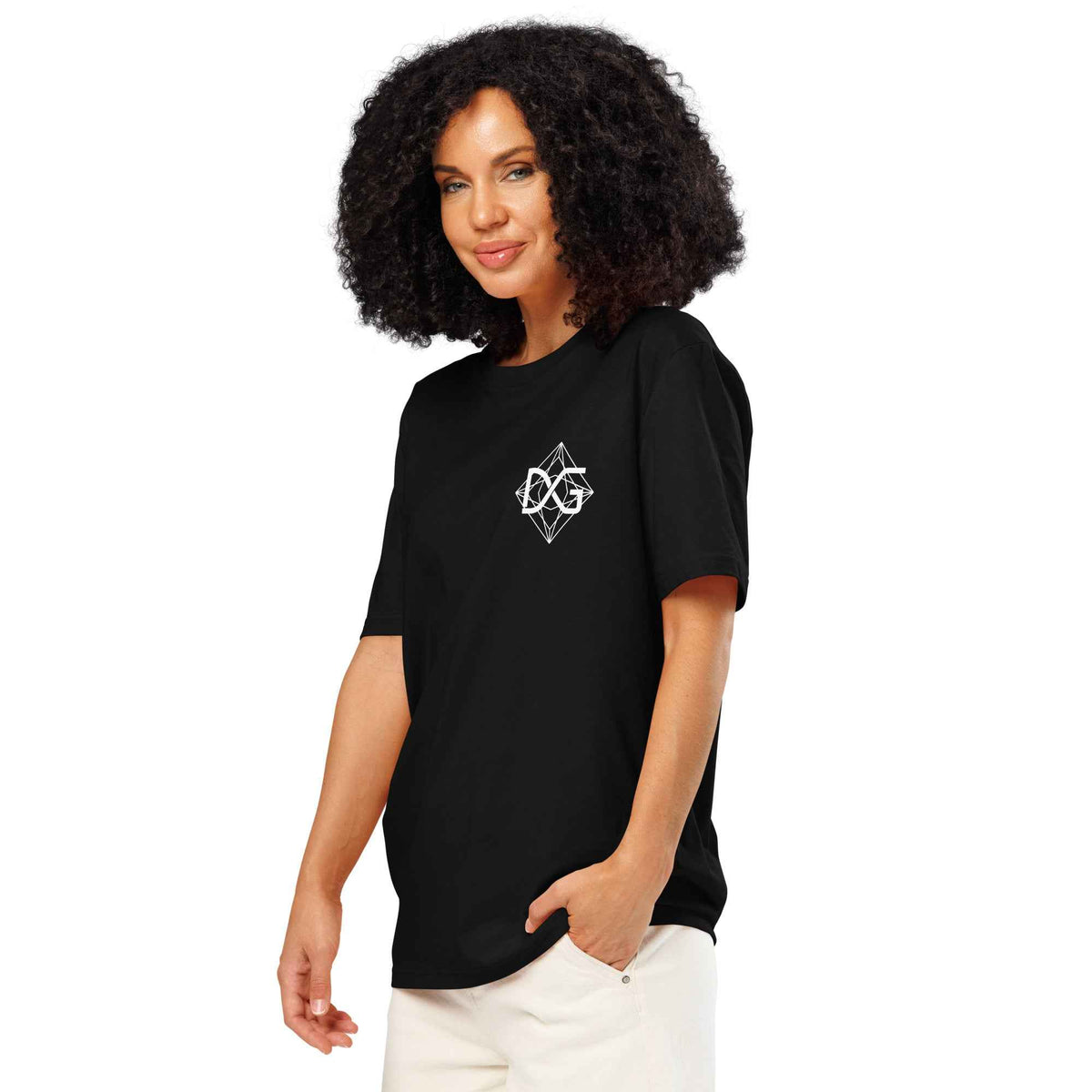 Women organic ribbed neck t-shirt